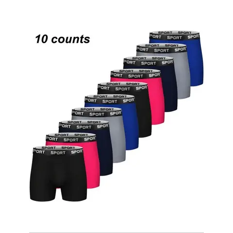 Men's Solid Color/Letter Tape Stretchy Fabric Boxer Briefs - Multi-Pack, Lightweight Breathable, Elastic, Chafe-Free, Moisture-Absorbent, Fitted Shape, Opening Crotch, Season-Neutral for Daily Wear & Athleisure Undergarments