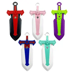 3D Carrot Sword Fidget Toys Children Decompression Push Card Small Toy 3D Printing Gravitys Carrot Sword Adults Kids Toys Gift