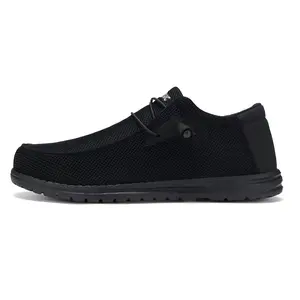 Men’s Slip On Steel Toe Shoes Composite Toe Safety Sneakers Puncture Resistant Lightweight Breathable Work Shoes