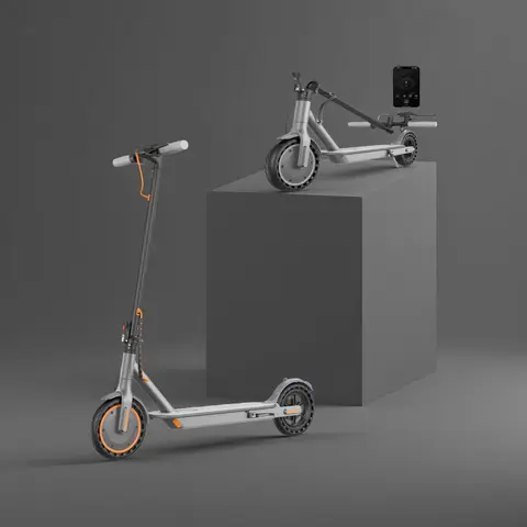 PORORO Adult App-Controlled Motorized Road Scooter - Portable, Folding Escooter, High Performance, Multifunctional, Cruise Control, 3s Fold & Go, 19 mi Range, 8.5" Solid Tires, 350W, 16MPH, Dual Brakes, Black - Ideal for Commuting, Father's Day Gift