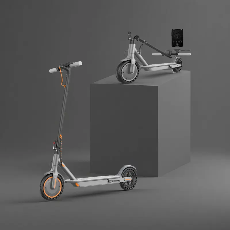 PORORO Adult App-Controlled Motorized Road Scooter - Portable, Folding Escooter, High Performance, Multifunctional, Cruise Control, 3s Fold & Go, 19 mi Range, 8.5" Solid Tires, 350W, 16MPH, Dual Brakes, Black - Ideal for Commuting, Father's Day Gift