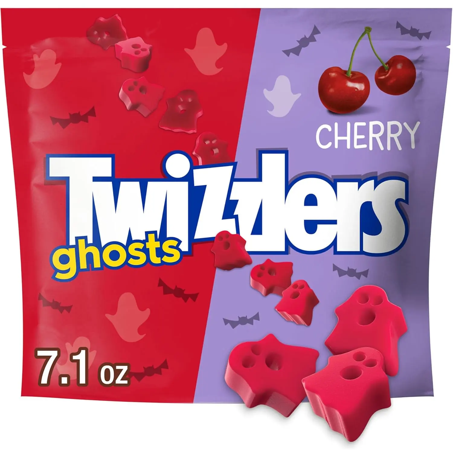 Ghosts Cherry Flavored Chewy, Halloween Candy Bag, 7.1 oz