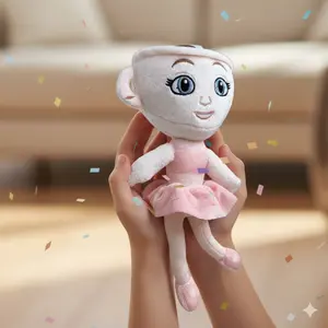 Italian Brainrot Plush, 10" Ballerina Cappuccina Plush Pillow for Video Game Fans, Soft Stuffed Doll