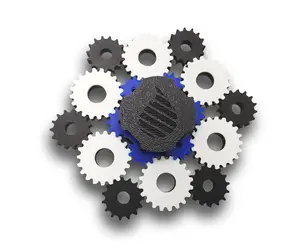 Multi Color Layered Complicated Gears Animated Zoetrope (Animation only visible with handheld viewer, phone or tablet.  See description for more info on how to view)