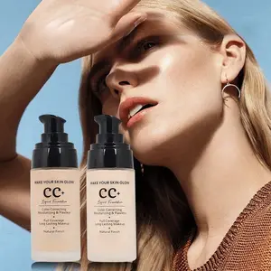 NeatEnjoy three in one multi effect brightening and isolating foundation make-up CC cream, all day makeup setting, smooth and isolating cosmetics, full coverage of concealer, moisturizing and breathable liquid foundation - multi-function CC cream 45ML