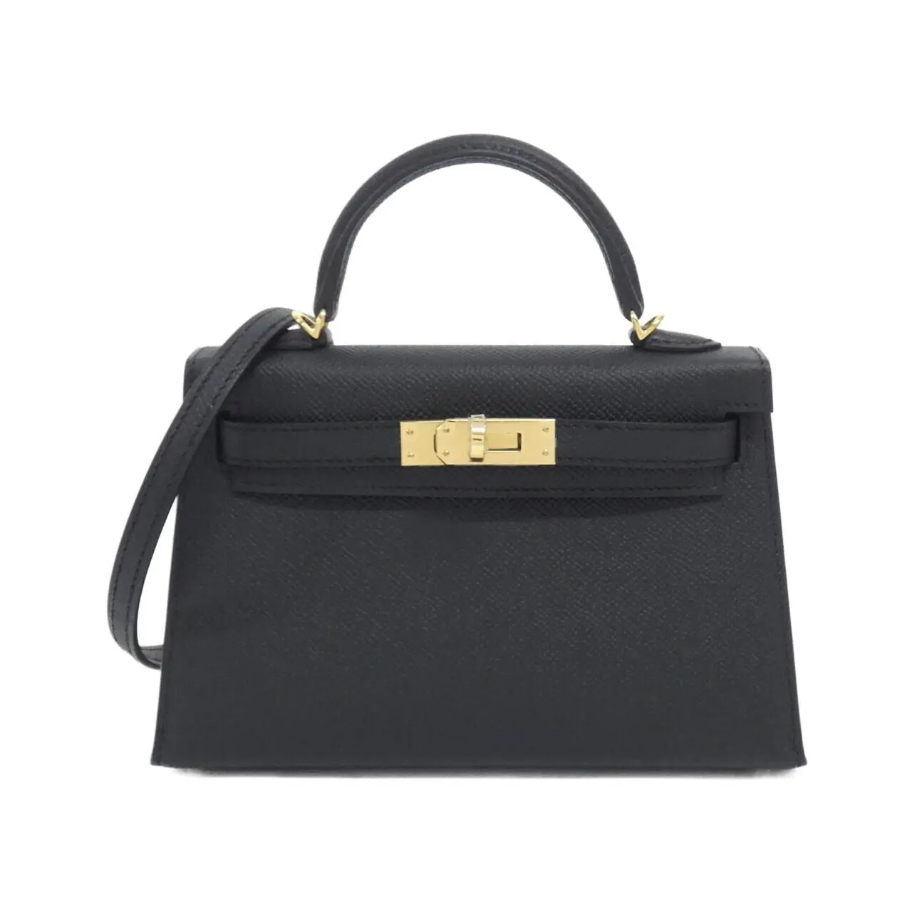 Pre-owned HERMÈS Calfskin Shoulder Bags Hermes Mini Kelly2 Epsom bag