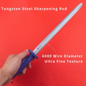 Professional High-End Comfortable Knife Sharpening Rod, Tail Hanging Loop for Easy Storage, Essential Kitchen and Home Tool