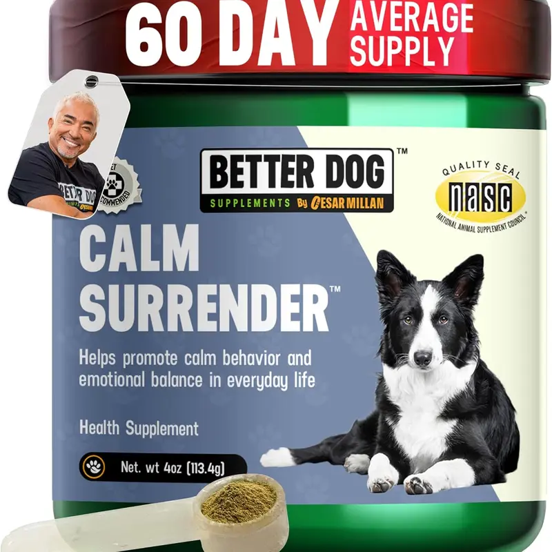 Calm Surrender – Dog Relaxation & Stress Support Supplement | By Cesar Millan
