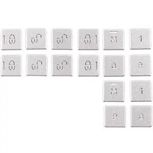 For LR Range Rover L405 Vogue 2013-2017 Child Memorry Button Stickers Silver Stainless Steel 16pcs (13-17 Range Rover Vogue Child Memory Button)