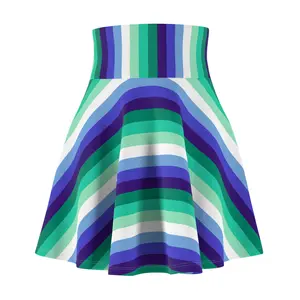 Gay Men Pride Skirt - LGBTQIA+ Pride Month Clothes Flared Skater Skirt - Adorable Cute Gay Male Flag Flowy Skirt