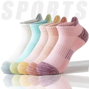 5/10 Pairs Colorful Sports Socks for Women, Comfortable Breathable Basketball Socks, Professional Outdoor Socks for Running, Suitable for Cycling, Fitness, Running, Hiking Sports