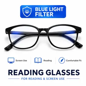 Reading Glasses for Women, Blue Light Blocking Computer Glasses, Vintage Square TR90 Readers, Lightweight Fashion Eyeglasses