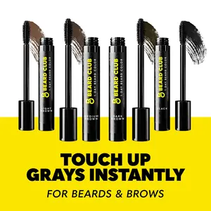 Beard Club One-Day Beard & Eyebrow Color - Available in Four Colors and Four Sizes - Temporary Color for Beard and Eyebrows, Covers Greys, Fills in Patches, and Enhances Volume - 30 Applications Per Tube