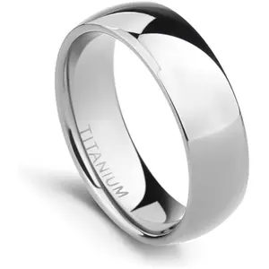 2mm 4mm 6mm 8mm 10mm Titanium Ring Plain Dome High Polished Wedding Band Comfort Fit Size 3-15