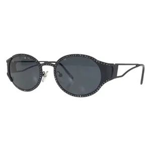 Pre-owned Supreme Iron Small Leather Goods Swarovski Metal Sunglasses