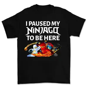 Vintage I Paused My Ninjago to Be Here Shirt Featuring Bold and Playful Design for Fans