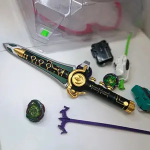 Full Color Dragon Dagger BeybladeX Launcher Handle, Cosplay Prop with All Black DIY Kit Option – ****RIPCORDS AND LAUNCHERS NOT INCLUDED****