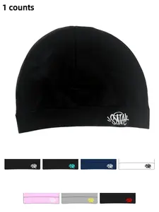 Unisex Embroidered Design Beanies, Breathable Elastic Material Hat for Outdoor Running, Outdoor Activities, Fashion Casual Premium Quality Hat, Snug Fit, Sporty Appearance, All Seasons