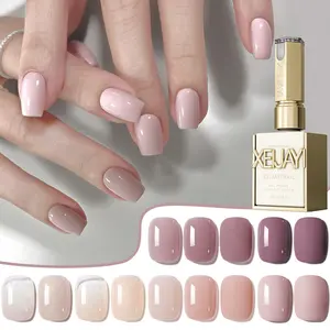 6PCS*15ML Pink 6-Color Set - New Popular Nail Gel in Pink Series, a Set of 6 Nail Polish Gels with LED Ultraviolet Gel, High Saturation, Long-Lasting And Strong Without Damaging Nails, Essential Salon Gel for Home Manicure