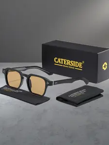 CATERSIDE One Pair With Packaging Multiple Colors Available Retro Thick Frame Square Spectacles Frame Cellulose Propionate Temple Tip Detail Fashion Color Block Casual Minimalist Unisex Ideal For Travel Beach Road Trip Urban Photography And Various Scenes
