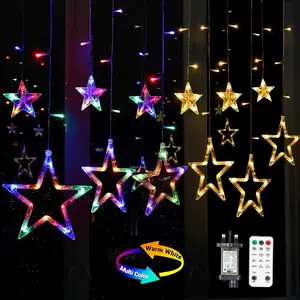 Connectable Christmas Lights Decoration for Indoor Bedroom Wedding Party Wall, Stars Bells Ring Ornaments christmas 2025 ornament Celebration Holiday