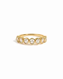 Sami Jewels Oval Bezel Ring, 925 Sterling Silver Ring, 14K Gold Plated Ring, Promise Ring, Diamond Ring, Stackable Rings for Women, Ring for Her