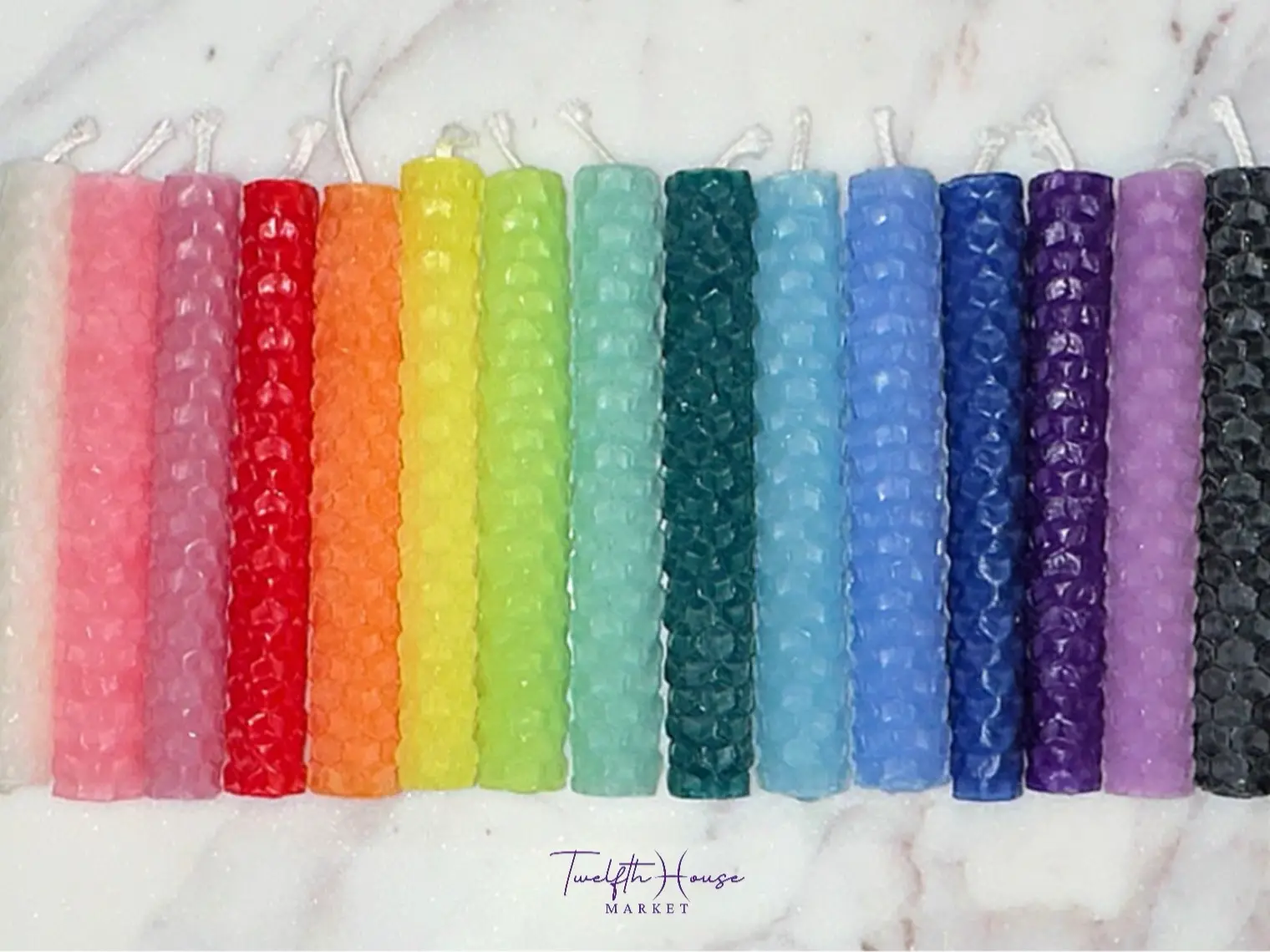 Set of 5 Mini Chime Candles for Spell Casting, Intention Setting, Rituals, Energy Work- Hand Rolled & Locally Sourced 100% CA Beeswax