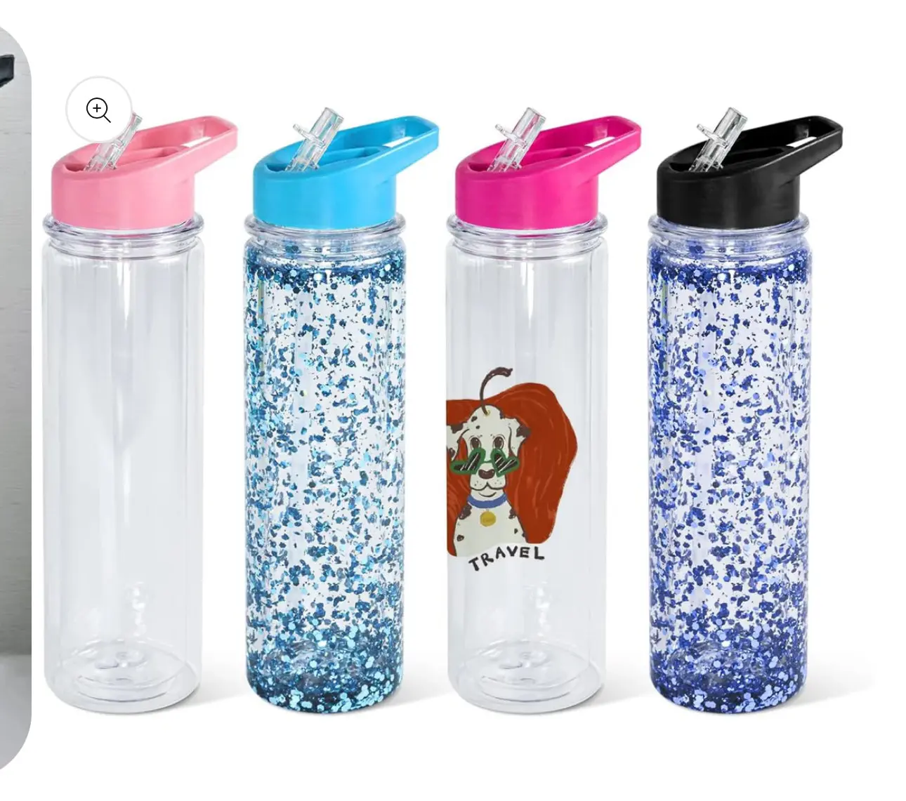 17oz Acrylic Snowglobe Water Bottle