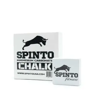 SPINTO Gym Chalk Block 8 Pack | Pure Magnesium Carbonate | Anti-Slip Chalk for Weightlifting, Deadlifts, Pull-Ups, Rock Climbing & Gymnastics | Enhances Grip & Reduces Sweat