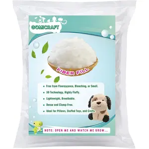 Fiberfill Stuffing for Stuffed Animals, 3.5oz for Crafts, Cushion and Clouds, Premium Quality Fiber Fill Stuffing Machine Washable Ployester