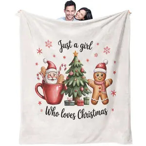 Christmas Element Pattern, suitable for children and adults as Christmas holiday gifts, soft, warm and lightweight plush blanket, suitable for bed, sofa, car, room decoration