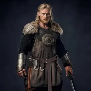 6 PCs Renaissance Belt Costume Accessories Pouch Skirt Sword Frog Viking Horn Belt Holster, Medieval Belt Skirt Hike Sword Frog Axe Holster for Halloween Knight Pirate, Costume Movie costumes, cosplay