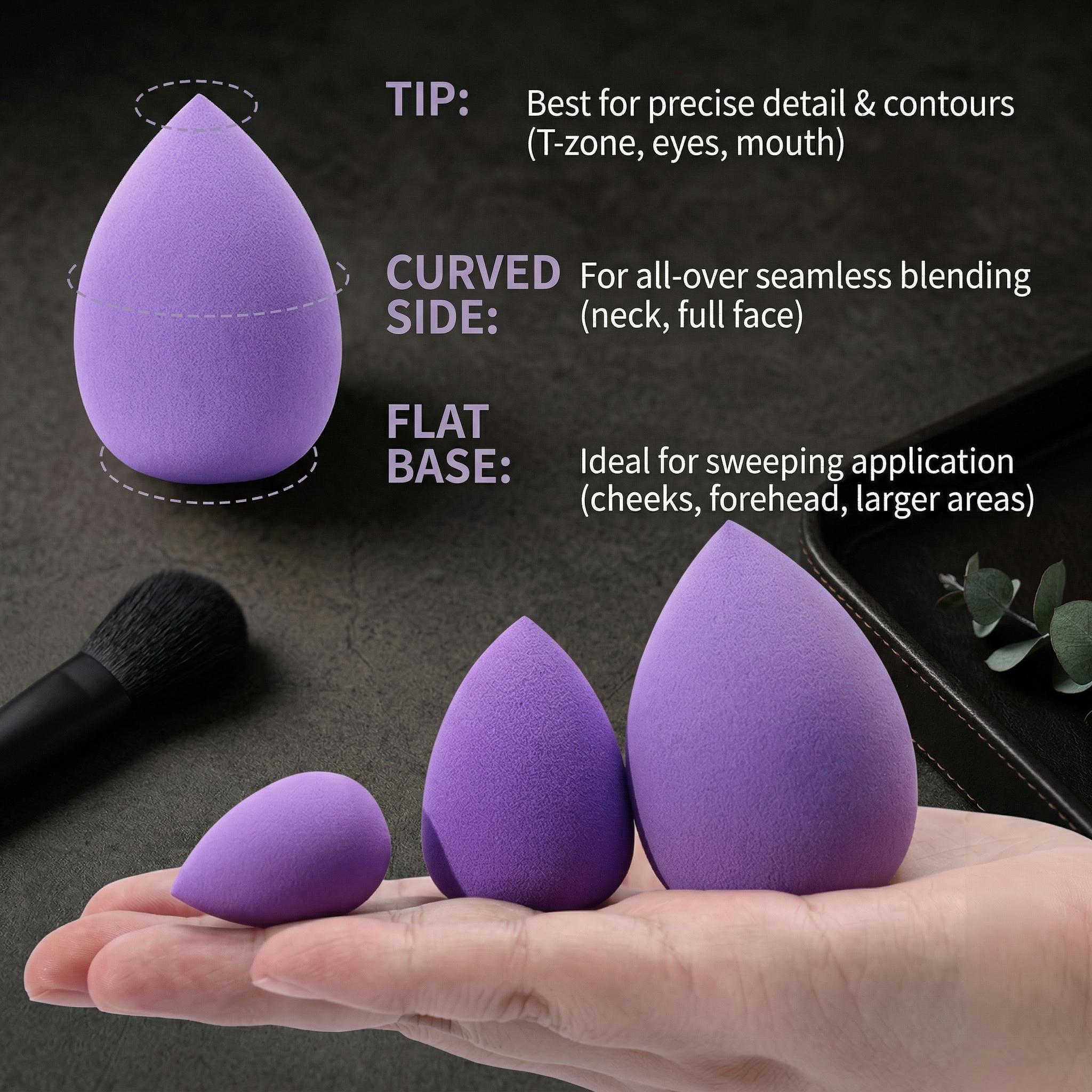 9-Piece Makeup Sponge Set | Large Mini Standard For Flawless Quick Makeup