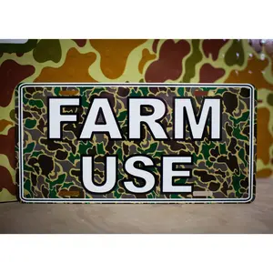 Farm use - car tag