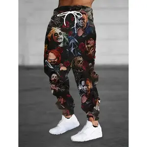 Men's Creative Evil Character 3D Printed Casual Comfort Sweatpants - Polyester, Opaque