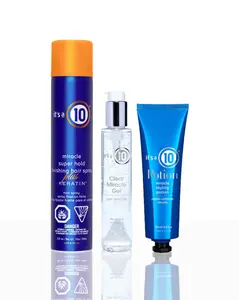 Slick Back Bundle - Contains Clear Gel 5 oz, Super Hold Finishing Spray Plus Keratin, and Potion Styling Potion 4.5 oz