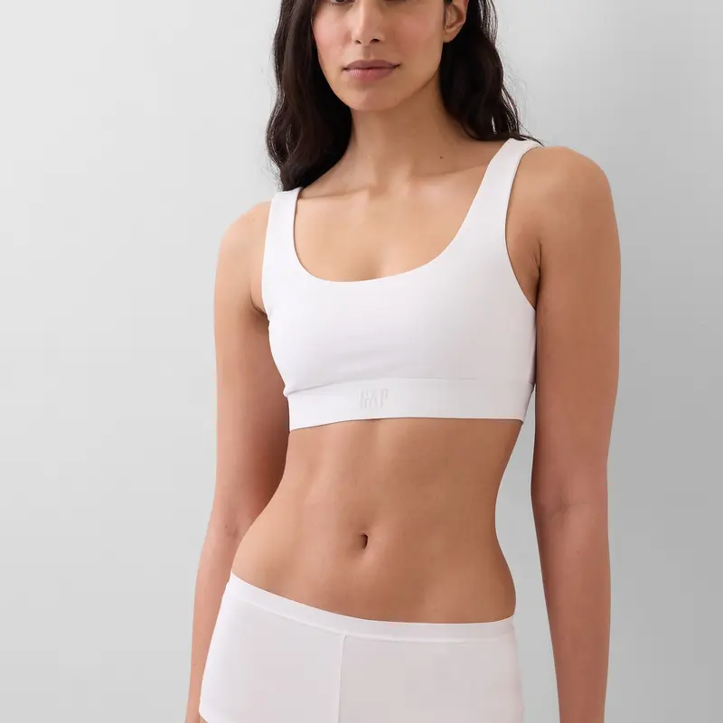 Gap Women's Organic Stretch Cotton Logo Bralette