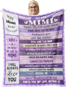 Gifts for Mimi, Mimi Gifts from Granddaughter Grandson Grandkids, Mimi Gifts for Grandma, Mimi Gifts for Women, Mimi Birthday Gifts, Mimi, Mimi Blanket