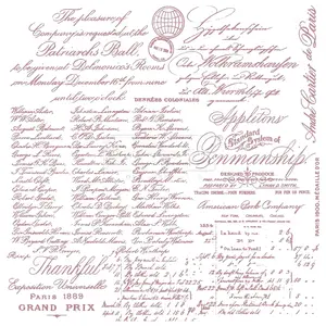 Redesign With Prima Decor Clear-Cling Stamps - Handwritten Note - 12x12 clear cling 655350649647