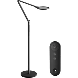 LED Floor Lamp - F01BK  Caring Dimmable Standing Light with Remote,Bright Natural Daylight 5 Colors & 5 Brightness Adjustable Tall Lampara for Home Office Living Room Bedroom