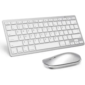 Wireless Keyboard and Mouse Combo for iPad, SPARIN Bluetooth Keyboard Mouse for iPad Pro M4 &amp; iPad Air M2 2024 (13 inch &amp;11 inch), iPad Air 5th 4th Gen, iPad 10th 9th 8th Gen, Silver White