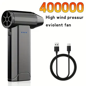 FOURQ Compressed Air Dust Remover 400, 000 High-Powered Violent Fan,High-Speed Powerful Turbine Fan, Camping Fan, Handheld Outdoor Hair Dryer, Suitable for Computer Keyboards, Cars,  Compact Design, Highspeed Turbine,