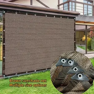 1pc Brown Sunshade Net, Outdoor Canopy Shelter, Ideal for Garden Terraces, Greenhouses, Outdoor Pavilions, Dog Houses, Chicken Coops