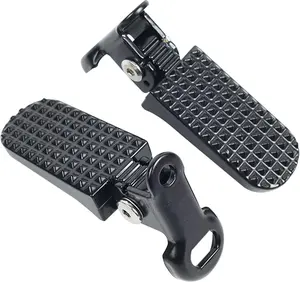 1 Pair Foldable  Rear Pedals - Quick Release  Alloy Foot Pegs, Non-Slip Footrests for Mountain, City & Folding Bicycles
