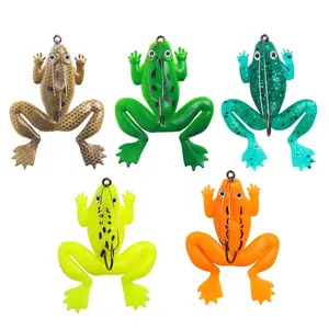 5pcs Realistic Frog Soft Bait, Thunderfrog Fishing Lure, Frog Mimic Artificial Baits, Suitable for All Waters, Fishing Gear Essentials