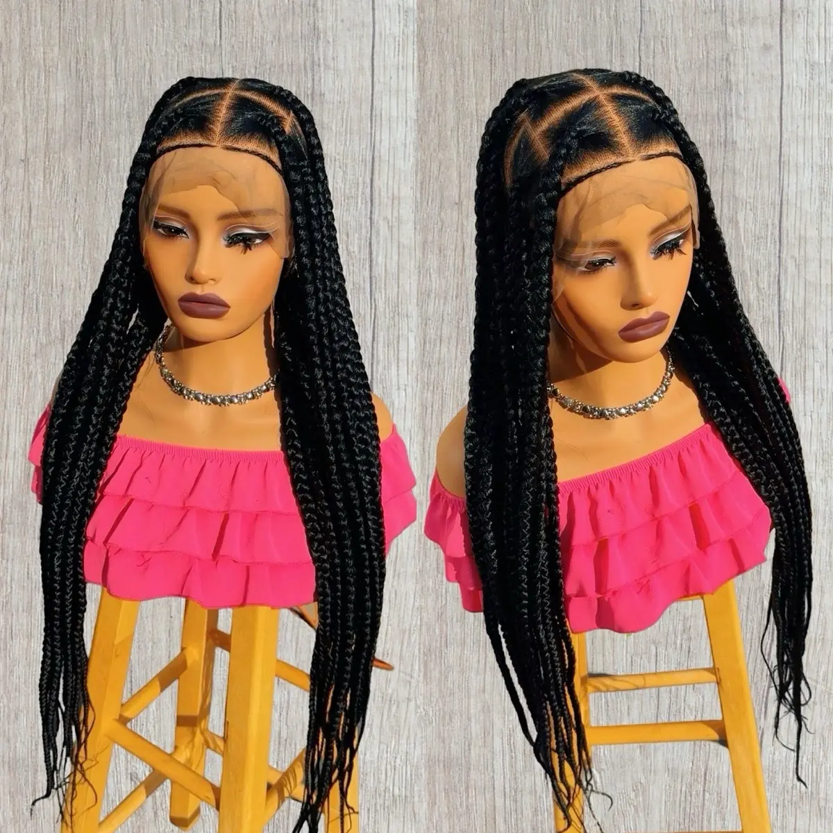 Full Lace Jumbo Braids Color #1 - 30 Inches