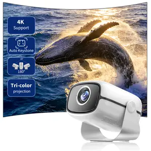 Veidoo Portable Projector, 220 ANSI Lumen 1080P 4K Supported, Android Smart Projector with WiFi Bluetooth, Auto Keystone Correction, 180° Rotatable Home Movie Projector for Bedroom Outdoor Cinema