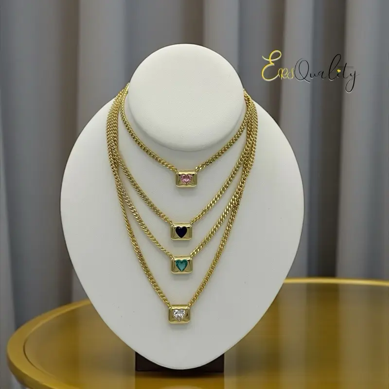 N15 Heart Necklace - Gold Plated 14k