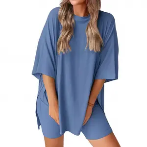 CLOUD-LIKE Urban Comfort Women's Two-Piece Comfortable Set with Breathable Skin and Cozy Lounging Suits, Minimalist Outdoor Collection Loose Fabric Polyester Smooth Solid Fashion Army Green Loungewear Casual Basic Womenswear Top two piece set