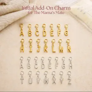 Personalized Baby Initial Charm for Mama’s Mate Breastfeeding Necklace | New Mom Gift | Nursing Necklace Add On | Push Present for Mom